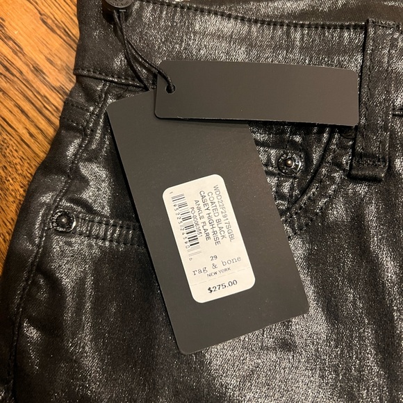 NWT Rag & Bone Casey High Rise Ankle Flare Coated Jean - Picture 7 of 8